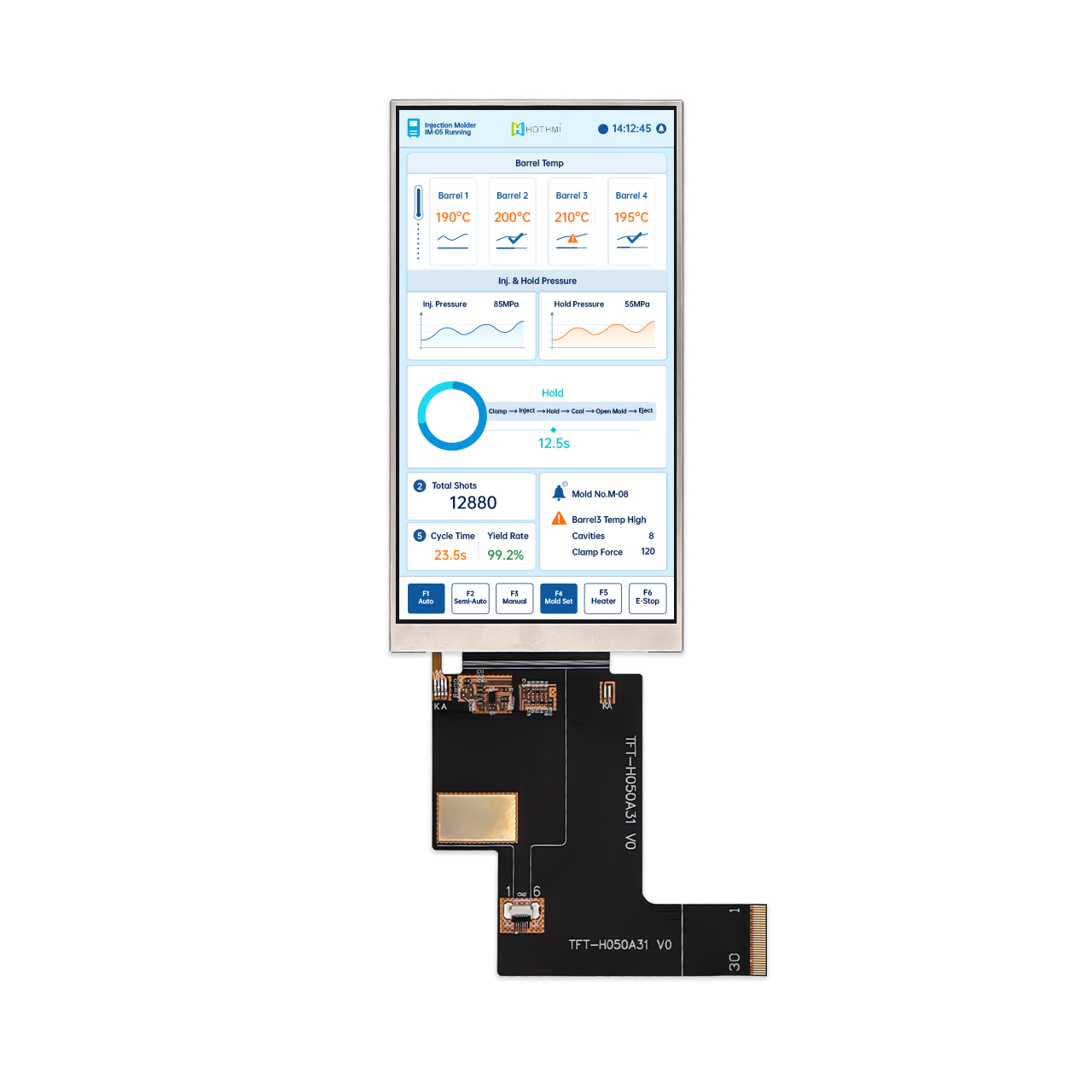 5.0 Inch TFT LCD Display by Resolution
