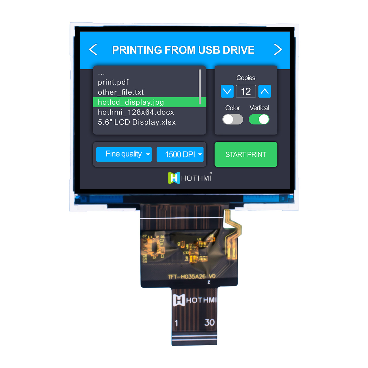 Hotdisplay IPS TFT LCD Capabilities